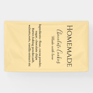 Thuisgemaakte chocoladekoekjes gemaakt met liefde  spandoek