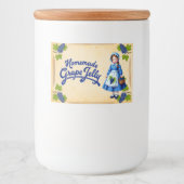 Thuisgemaakte druivengelei - Vintage Voedselcontainer Etiket (Voorkant)