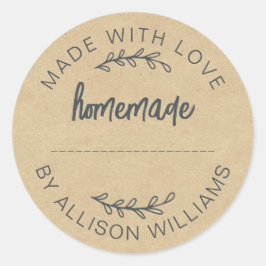 Thuisgemaakte Gebakken Waren Jamkoekjes Kraft Ronde Sticker