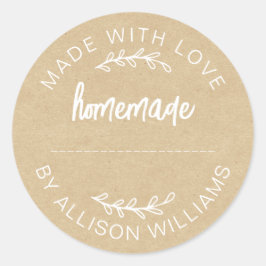 Thuisgemaakte Gebakken Waren Jamkoekjes Kraft Ronde Sticker