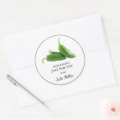 Thuisgemaakte jalapeño-label, alleen voor jou ronde sticker (Envelop)