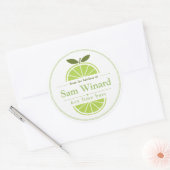Thuisgemaakte Key Lime Bars Keukenlabel Ronde Sticker (Envelop)