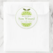 Thuisgemaakte Key Lime Bars Keukenlabel Ronde Sticker (Tas)