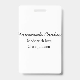 Thuisgemaakte koekjes voeg je tekst naam custom g badge