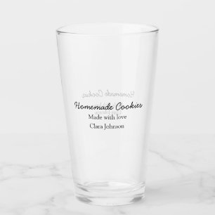 Thuisgemaakte koekjes voeg je tekst naam custom g glas