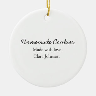 Thuisgemaakte koekjes voeg je tekst naam custom g keramisch ornament