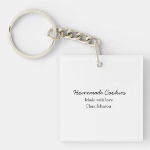 Thuisgemaakte koekjes voeg je tekst naam custom g sleutelhanger