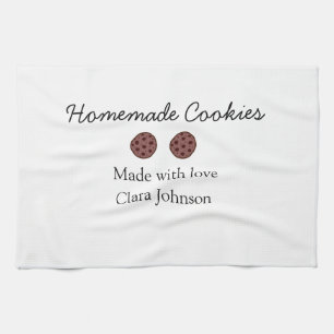 Thuisgemaakte koekjes voeg je tekst naam custom g theedoek