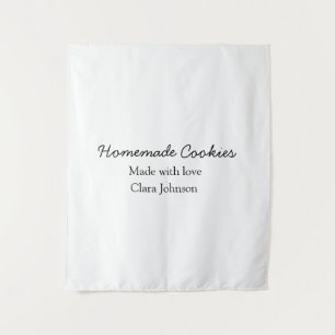 Thuisgemaakte koekjes voeg je tekst naam custom g wandkleed