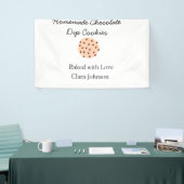Thuisgemaakte koekjes voeg je tekst naam custom to spandoek (Beurs)