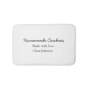 Thuisgemaakte koekjes voeg je tekst naam custom wo badmat