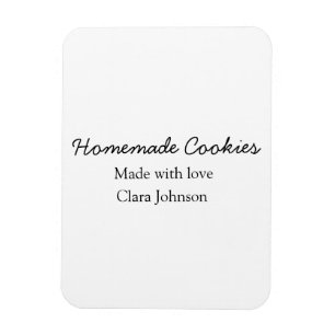 Thuisgemaakte koekjes voeg je tekst naam custom wo magneet