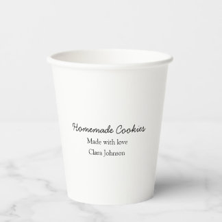 Thuisgemaakte koekjes voeg je tekst naam custom wo papieren bekers