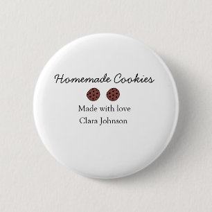 Thuisgemaakte koekjes voeg je tekst naam custom wo ronde button 5,7 cm