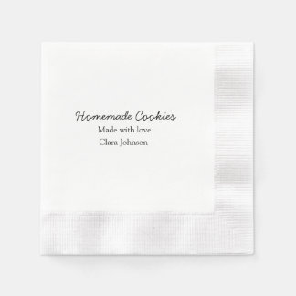 Thuisgemaakte koekjes voeg je tekst naam custom wo servet