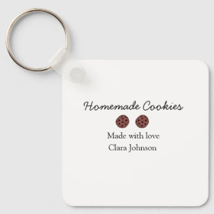 Thuisgemaakte koekjes voeg je tekst naam custom wo sleutelhanger