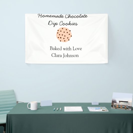 Thuisgemaakte koekjes voeg je tekst naam custom wo spandoek (Beurs)