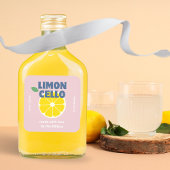 Thuisgemaakte Liefde Moderne Roze Kraft Limoncello Vierkante Sticker