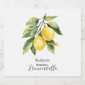 Thuisgemaakte Limoncello Etiket (Enkel label)