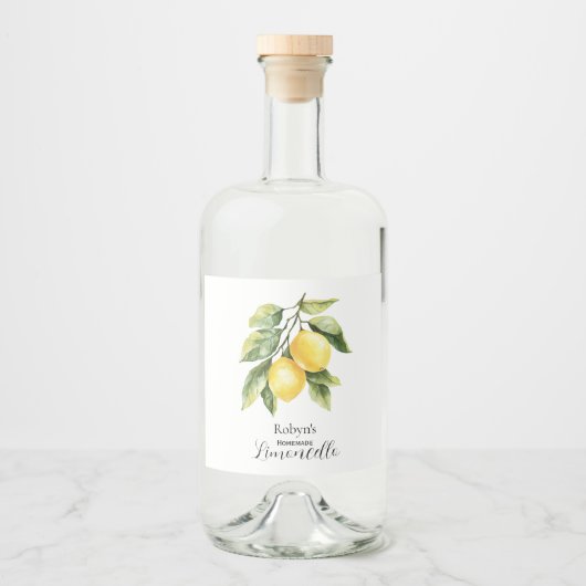 Thuisgemaakte Limoncello Etiket (Voorkant)