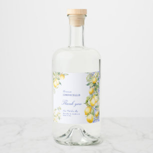 Thuisgemaakte Limoncello Mediterraan Tegeltje Dank Likeurfles Etiket