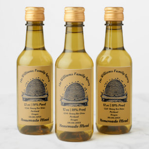 Thuisgemaakte Mead Honingwijn Vintage BeeHive Wijn Etiket