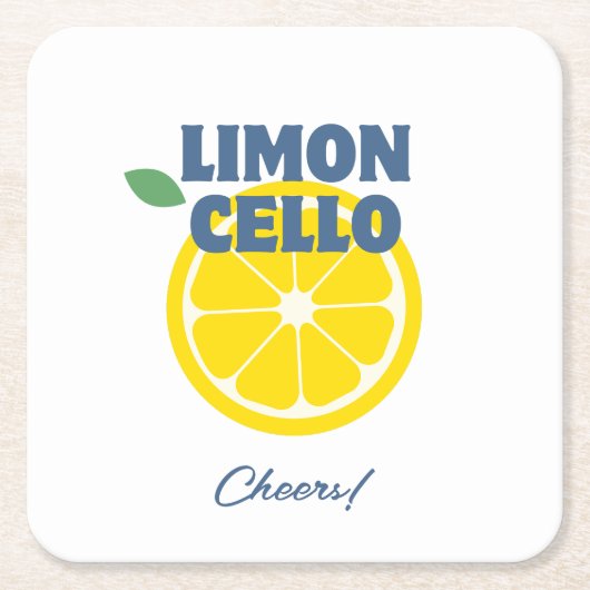 Thuisgemaakte moderne crèmekleurige Limoncello-lik Kartonnen Onderzetters (Voorkant)