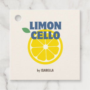 Thuisgemaakte Moderne Limoncello Likeur Bedankjes Labels