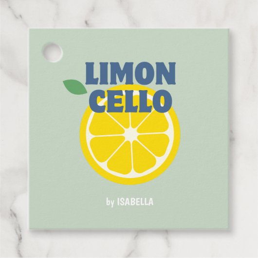 Thuisgemaakte Moderne Munt Liefde Limoncello Likeu Bedankjes Labels (Voorkant)