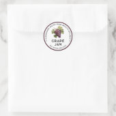 Thuisgemaakte Rode Druivenjam Voorraadlabels Ronde Sticker (Tas)