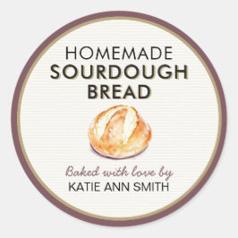 Thuisgemaakte Sourdough Brood Label Stickers voor
