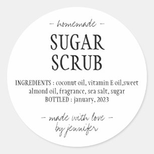 Thuisgemaakte Suikerscrub Ronde Sticker