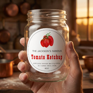 Thuisgemaakte Tomatenketchup Saus Label