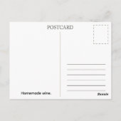Thuisgemaakte wijn briefkaart (Achterkant)
