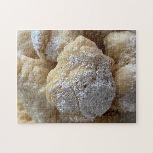 Thuisgemaakte Zeppole Gebakken Donut Deeg Suiker D Legpuzzel (Horizontaal)