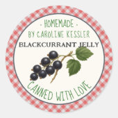 Thuisgemaakte Zwartebessenjam Potlabel Vel Ronde Sticker (Voorkant)