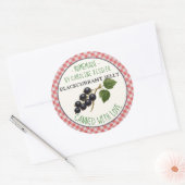 Thuisgemaakte Zwartebessenjam Potlabel Vel Ronde Sticker (Envelop)