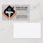 Thuisgereedschap | Betonnen achtergrond Afsprakenkaartje (Voorkant / Achterkant)