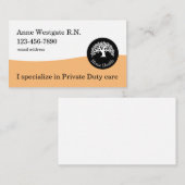 Thuisgezondheid geregistreerde verpleegkundige visitekaartje (Voorkant / Achterkant)