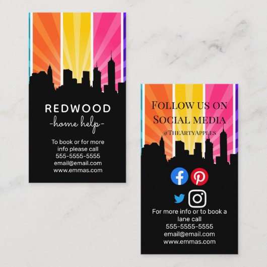 thuishelper schoonmaakster visitekaartje (Voorkant / Achterkant)