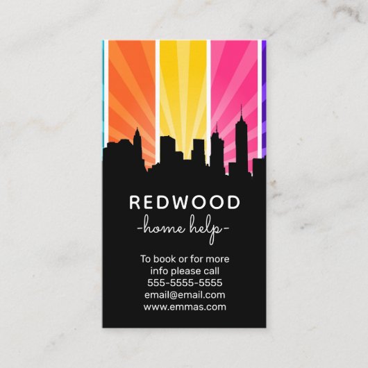 thuishelper schoonmaakster visitekaartje (Voorkant)