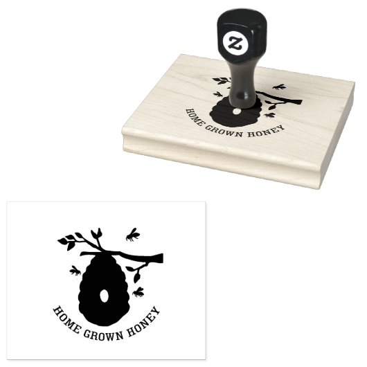 Thuishoningbijenkop Rubberstempel (Gestempeld)