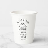 Thuishuishouden met eigen tint papieren bekers (Voorkant)