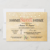 Thuishuishouden met  verwarming Uitnodiging (Voorkant)