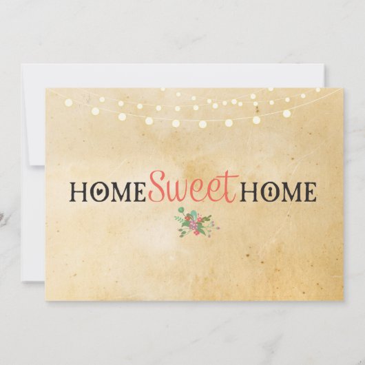 Thuishuishouden met  verwarming Uitnodiging (Achterkant)