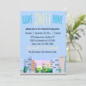 Thuishuisje - Huisopwarming Skyline Art Aangepast Kaart (Staand voorkant)