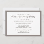 Thuishuisje met huisverwarming Foto Uitnodiging (Achterkant)