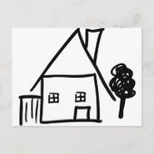 thuishuispictogram briefkaart (Voorkant)