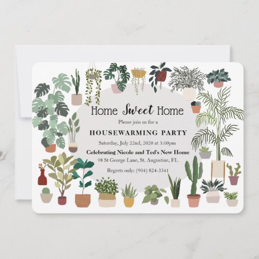 Thuishuisverwarming Plant Uitnodiging (Voorkant)