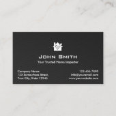 Thuisinspectie Moderne zwarte koolstofvezel Visitekaartje (Voorkant)